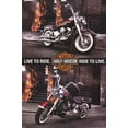 thumbnail image 1 of Harley Davidson - Two Bikes Laminated Poster (24 x 36), 1 of 1