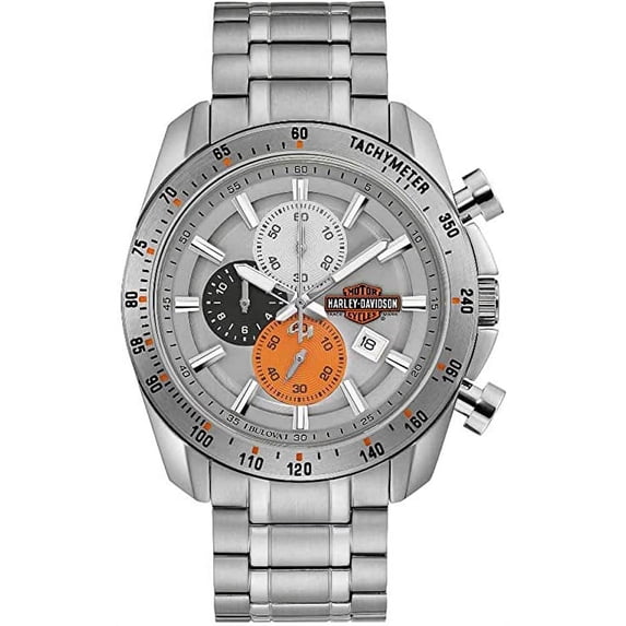 Harley-Davidson Vintage B&S Chronograph Stainless Steel Mens Watch 76B186