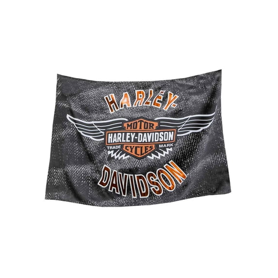 Harley-Davidson Vintage Bar & Shield Wings Estate Flag, Double Sided 17S4918, Harley Davidson