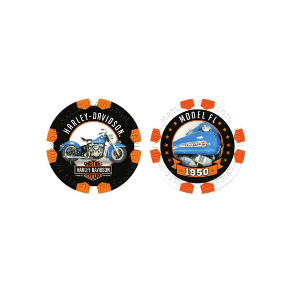 Harley-Davidson Vintage Series 11 - 1950 Model FL Collectible Poker Chips, Harley Davidson