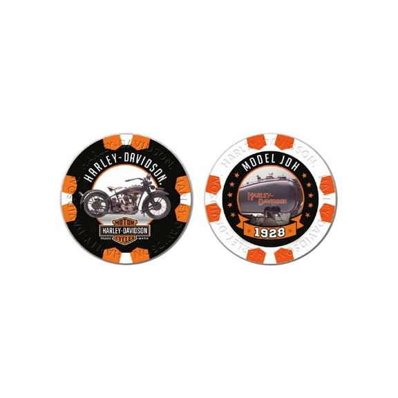 Harley-Davidson Vintage Series 6 - 1928 Model JDH Collectible Poker Chips, Harley Davidson