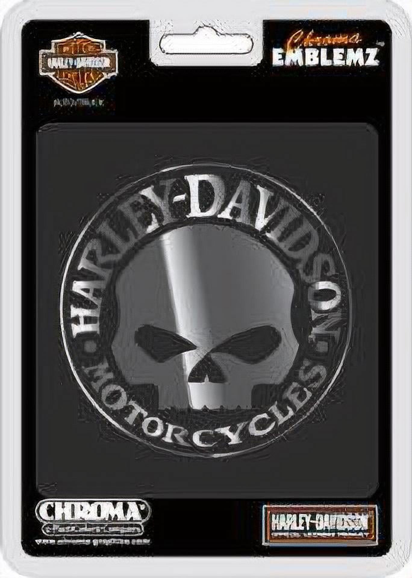 Harley-Davidson Willie G Skull Chrome Auto Emblem 
