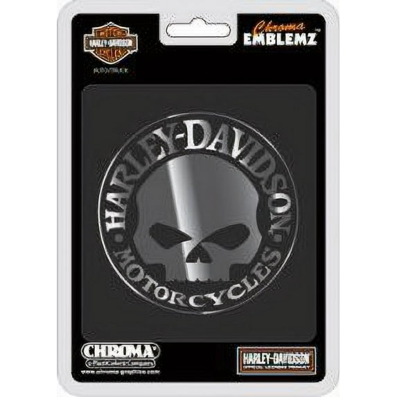 Harley-Davidson Willie G Skull Chrome Auto Emblem