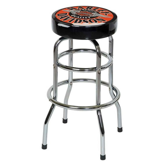 Harley-Davidson Winged Bar & Shield Bar Stool Chrome Plated HDL-12135, Harley Davidson