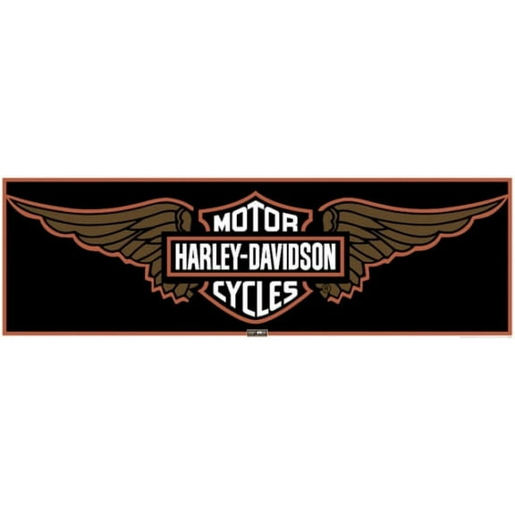 Harley Davidson - Wings Laminated Poster (36 x 12)