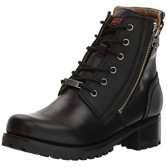 Harley-Davidson Women's Asher 5.5-Inch Black Leather Motorcycle Boots D84250 BLACK