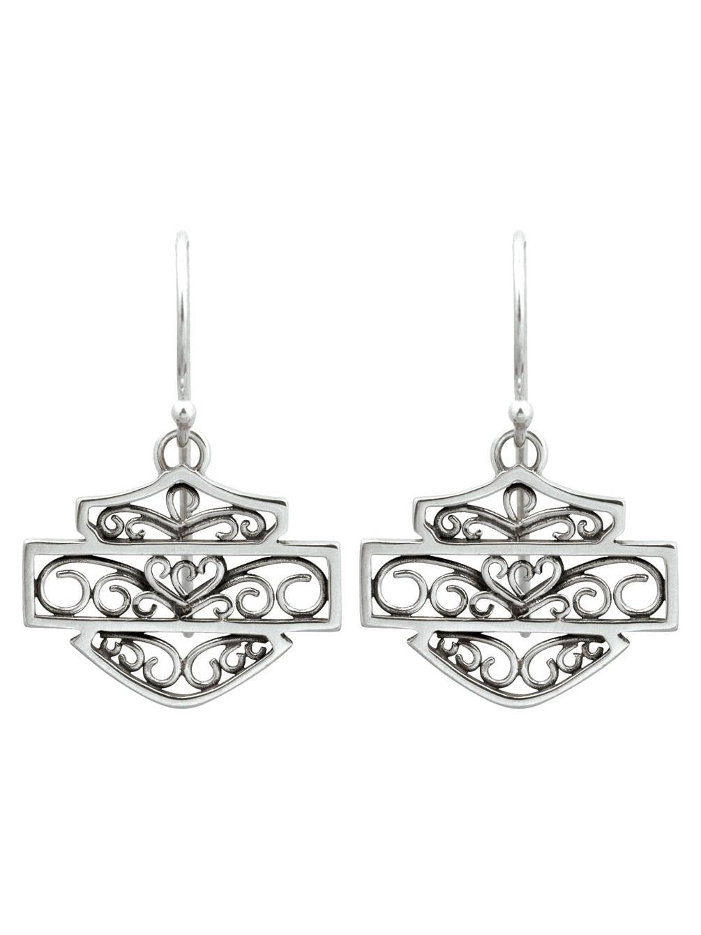 Harley davidson bar online and shield earrings