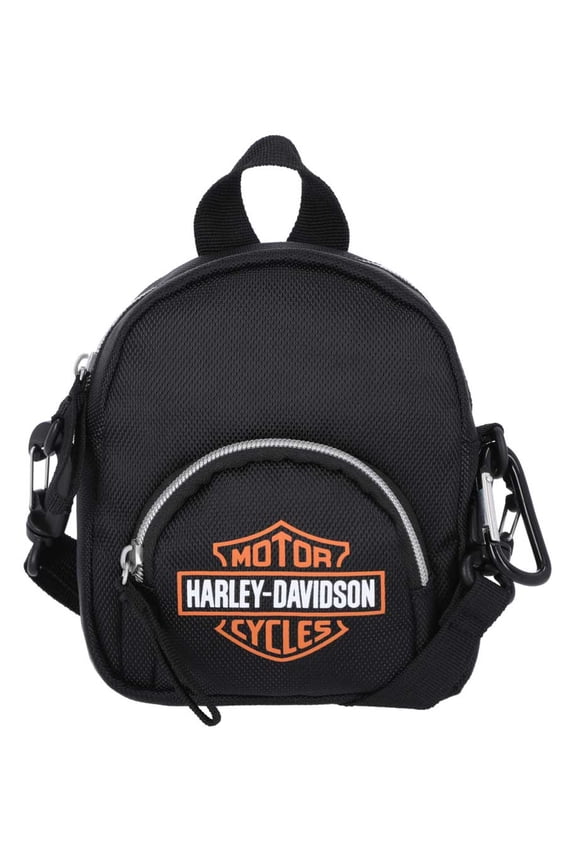 Women's Bar & Shield Logo Covertible Mini Backpack, Black, Harley Davidson