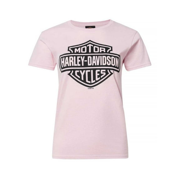 Harley-Davidson Women's Bar & Shield Logo Short Sleeve Crew-Neck Tee, Pink (3XL), Harley Davidson