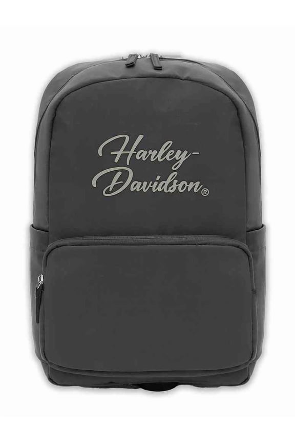 Women's Black Opal II Backpack, Water-Resistant Nylon, Asphalt, Harley Davidson
