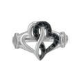 thumbnail image 1 of Harley-Davidson Women's Black & White Infinity Hearts Ring, Sterling Silver (7), Harley Davidson, 1 of 3