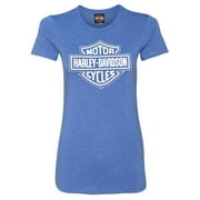 HARLEY-DAVIDSON Women's Blue Reign B&S Short Sleeve Crew-Neck Tee - Royal (2XL), Harley Davidson