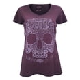 thumbnail image 1 of Harley-Davidson Women's Branded Sugar Skull Studded Short Sleeve Tee, Red (XL), Harley Davidson, 1 of 2
