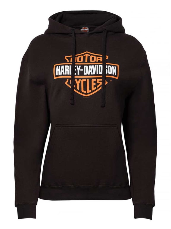 Women's Classic Bar & Shield Logo Pullover Hoodie, Black (XL), Harley Davidson