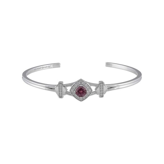 Harley-Davidson Women's Cushion Cut Rhodolite B&S Crystal Cuff Bracelet (6), Harley Davidson