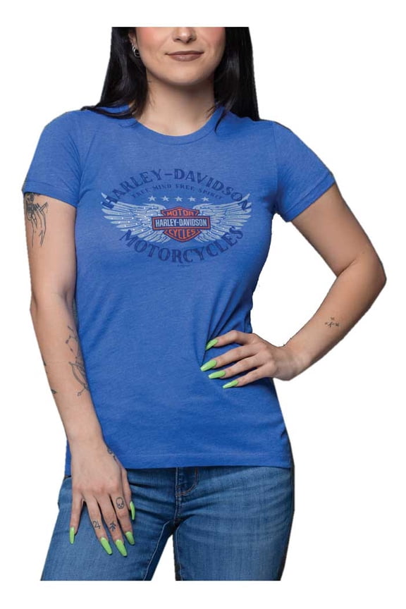 Women's Embellished Anthem Short Sleeve Crew-Neck Tee (L), Harley Davidson