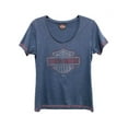 thumbnail image 1 of Harley-Davidson Women's Embellished B&S Faithful Short Sleeve Tee - Blue (XL), Harley Davidson, 1 of 2
