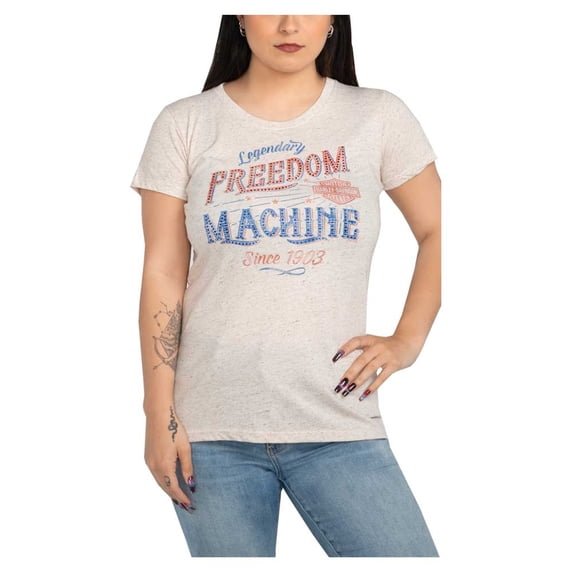 Harley-Davidson Women's Embellished Source Scoop Neck Short Sleeve Tee (2XL), Harley Davidson