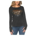 thumbnail image 1 of Harley-Davidson Women's Foiled H-D Long Sleeve Poly-Blend Shirt, Black (S), Harley Davidson, 1 of 2
