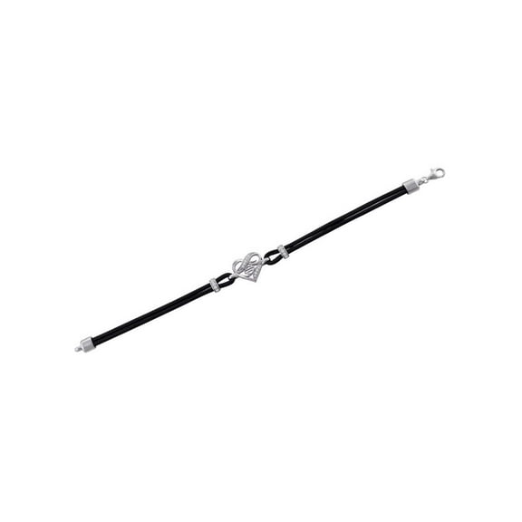 Harley-Davidson Women's Infinity Thorn Heart Sterling Silver Cord Bracelet (7), Harley Davidson