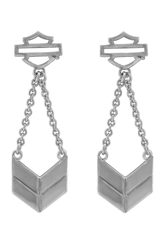 Women's Insignia Chandler Bar & Shield Dangle Earrings, Sterling, Harley Davidson