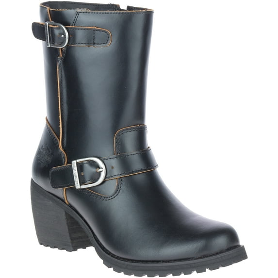 Harley-Davidson Women's Lalanne Black Motorcycle Engineer Boots, D84688 (10), Harley Davidson