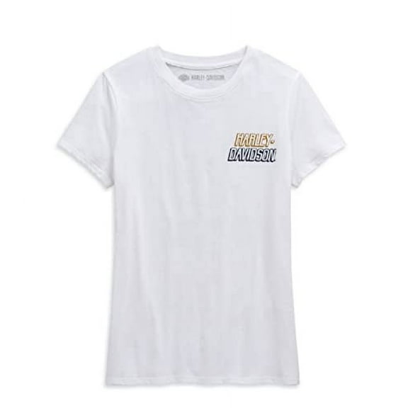 Harley-Davidson Women's Metallic #1 Skull Tee - 99107-20VW - Small