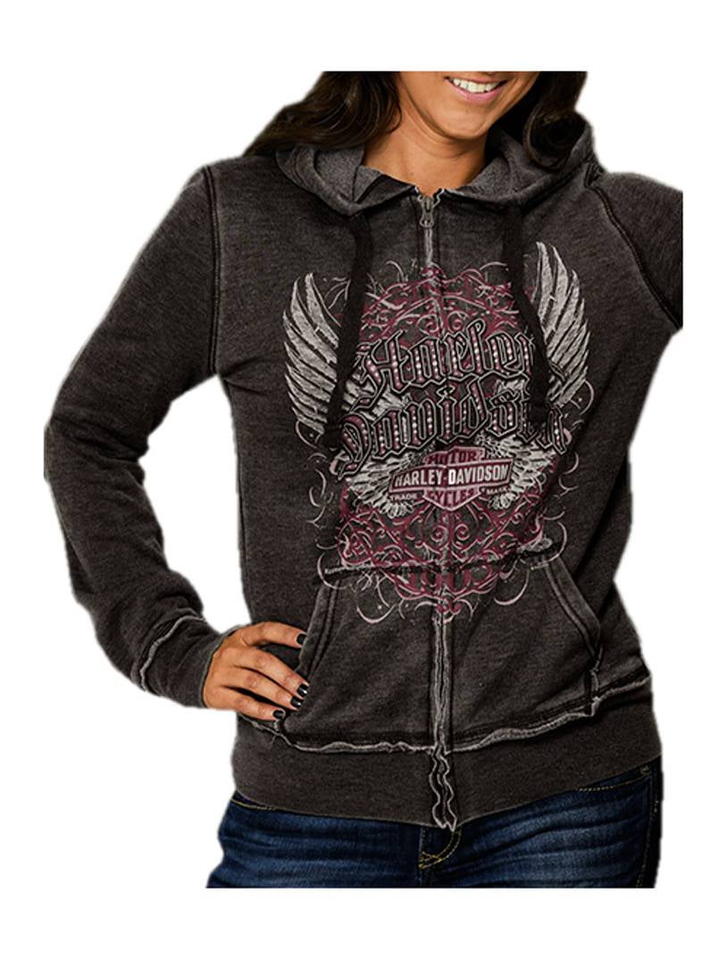 Womens harley davidson zip up hoodie best sale