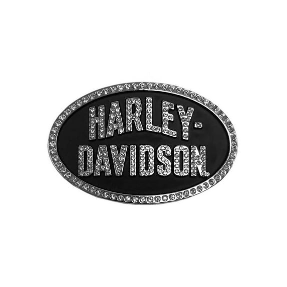 Harley-Davidson Women's Oval Embellished Belt Buckle - Antique Nickle Finish, Harley Davidson