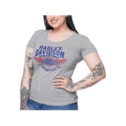 Harley-Davidson Women's Overpass Round Neck Short Sleeve Tee, Athletic (L), Harley Davidson