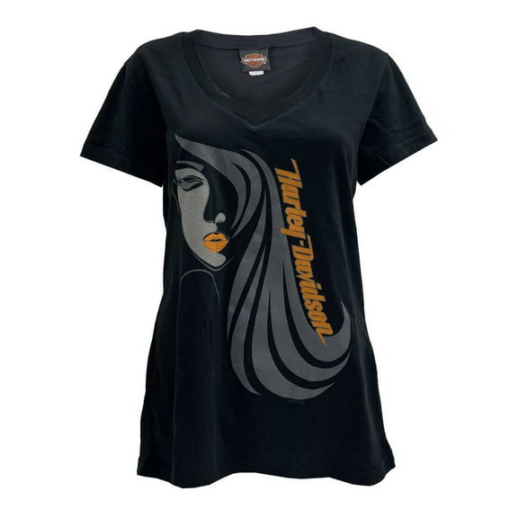 Harley-Davidson Women's Portrait V-Neck Short Sleeve Soft Fabric Tee (XL), Harley Davidson