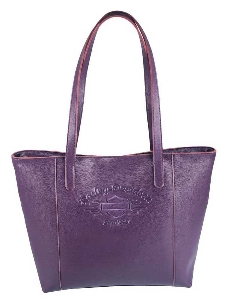 purple harley davidson purse