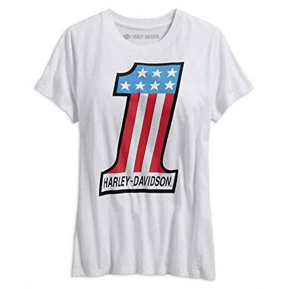 Harley-Davidson Women's Retro #1 Tee 3 Women's Retro #1 Tee, 99238-19VW - X-Large