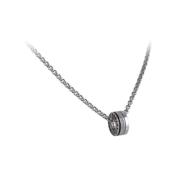 Harley-Davidson Women's Revolve Signature Crystal Necklace- Sterling Silver (16), Harley Davidson