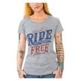thumbnail image 1 of Harley-Davidson Women's Ride Free Round Neck Short Sleeve Tee, Heather Gray (L), Harley Davidson, 1 of 2