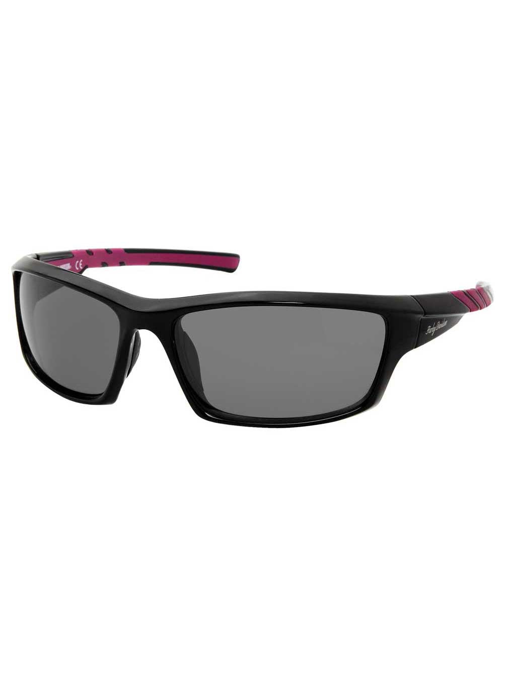 Harley-Davidson Women's Rubberized Sport Sunglasses, Black Frame