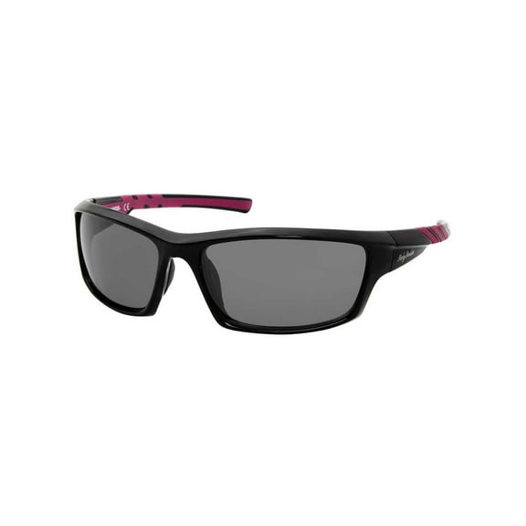 Harley-Davidson Women's Rubberized Sport Sunglasses, Black Frame & Smoke Lenses, Harley Davidson