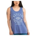 thumbnail image 1 of Harley-Davidson Women's Silver Metallic High-Low Sleeveless Tank Top - Blue (L), Harley Davidson, 1 of 2