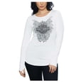 thumbnail image 1 of Harley-Davidson Women's Sorcerer Embellished Long Sleeve Scoop Neck Shirt (L), Harley Davidson, 1 of 3