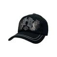 thumbnail image 1 of Harley-Davidson Women's Spiked Monogram Frayed H-D Baseball Cap w/ Silver Wings, Harley Davidson, 1 of 2