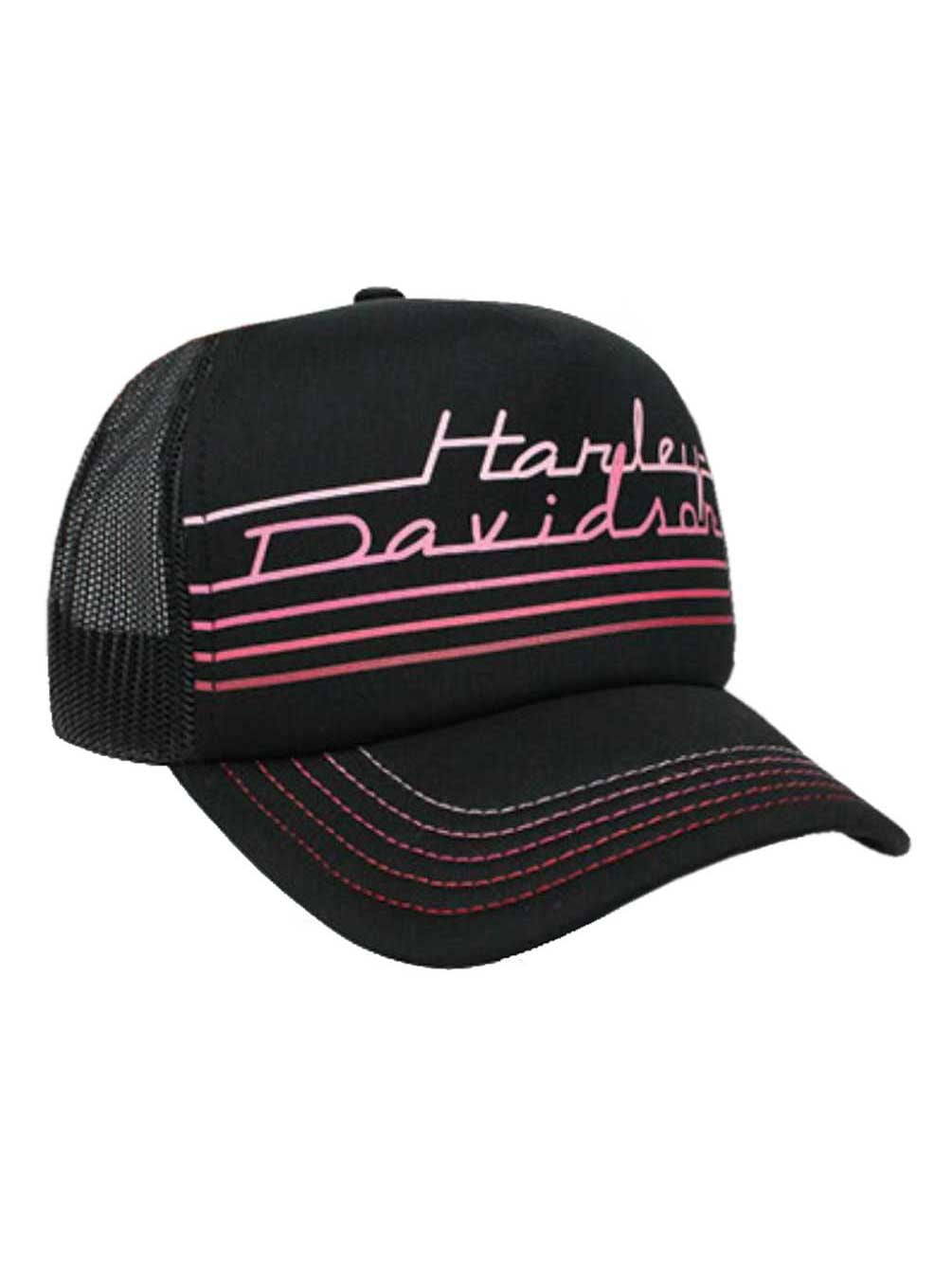 Harley Davidson Retro Vintage Style Patch Hat Cap Trucker Mesh HD Motorcycles Yupoong | Accessories | Harley Davidson Retro Vintage Style  main image 3