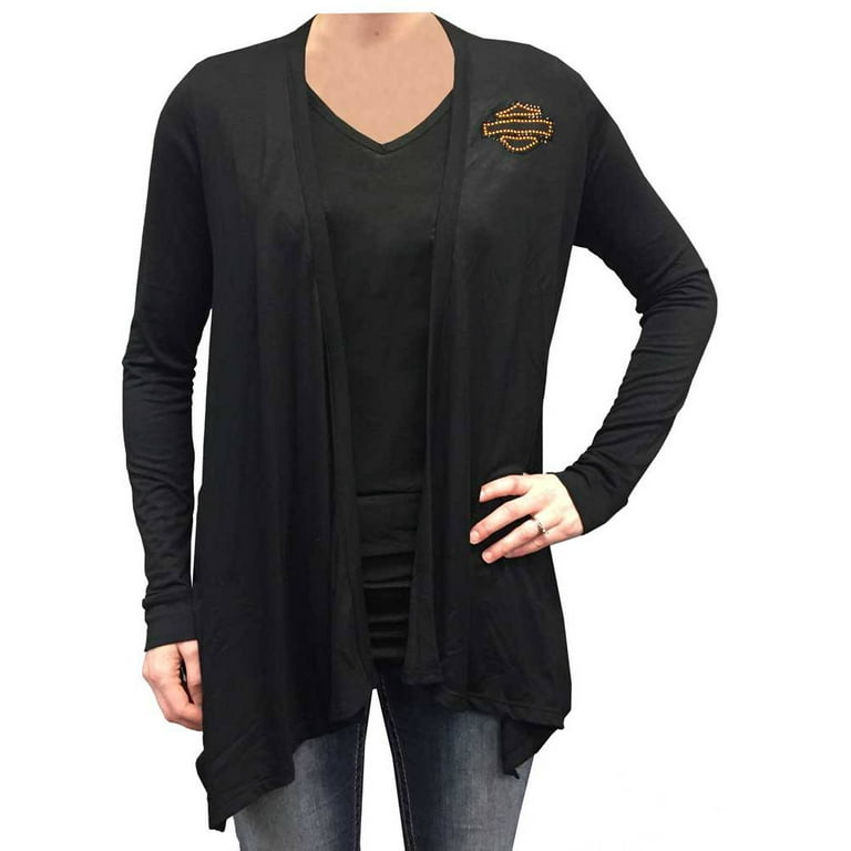 Harley Davidson Women s Vintage Tribal Bar Shield Long Sleeve Cardigan L XL Harley Davidson