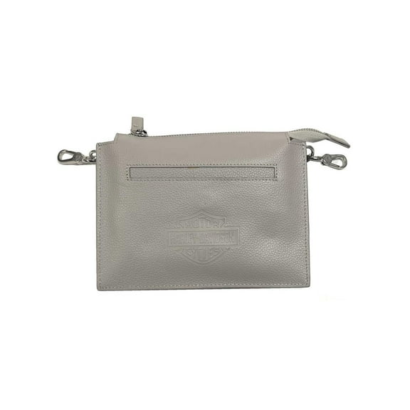 Harley-Davidson Women's Vixen Bar & Shield Leather Hip Bag w/ Strap - Gray, Harley Davidson