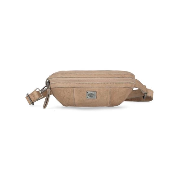 Harley-Davidson Women's Washed Genuine Leather Hip Bag w/Adjustable Strap, Tan, Harley Davidson