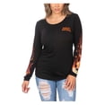 thumbnail image 1 of Harley-Davidson Women's Willie G Flames Long Sleeve Crew-Neck Top - Black (S), Harley Davidson, 1 of 3