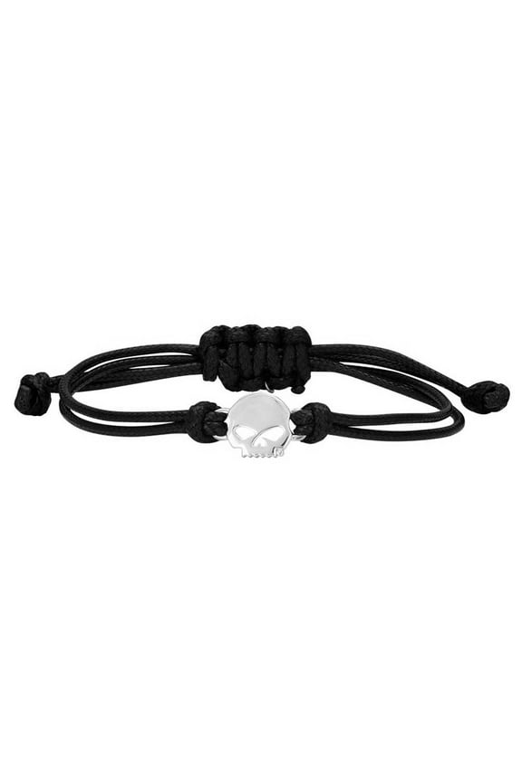 Women's Willie G Skull Wax Adjustable Cord Bracelet HDB0416, Harley Davidson