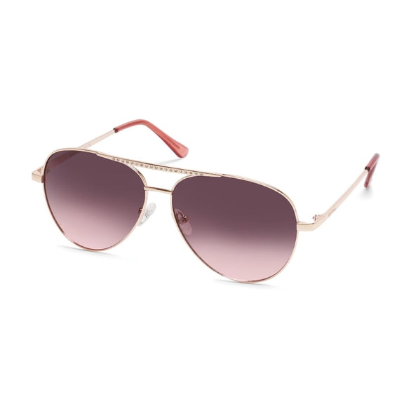 Harley-Davidson Womens Aviator Sunglasses, Rose Gold Frame & Gradient Brown Lens, Harley Davidson