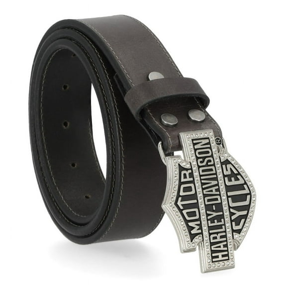 Harley-Davidson Womens Bar & Shield Rhinestone Buckle Genuine Leather Belt (XL), Harley Davidson
