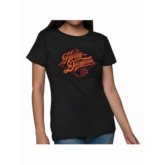 Harley-Davidson Womens Exterior Crew-Neck Short Sleeve Cotton-Blend Tee (XL), Harley Davidson