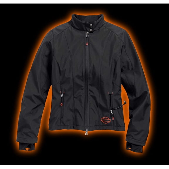 Harley-Davidson™ Womens Heated Soft Shell w/Battery Riding Jacket. 98560-15VW